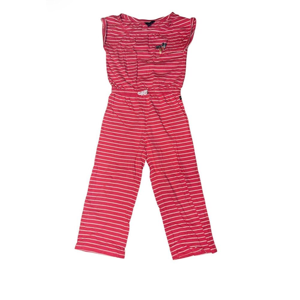 Nautica Striped Glitter-Embellished Cropped Jumpsuit